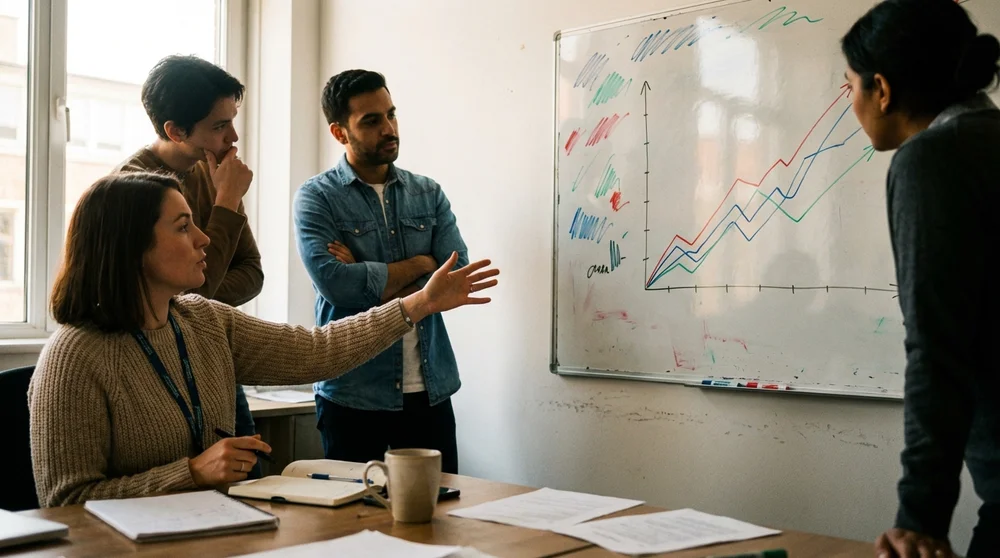 Graph showing rising global support quality metrics