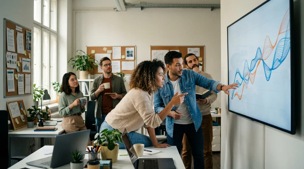 Chart visualizing decline in churn and increase in save-rate after support transition